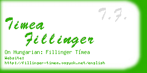 timea fillinger business card